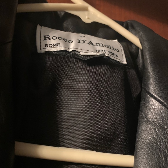 Rocco D'Amelio Midnight Black Leather Jacket - Picture 2 of 5